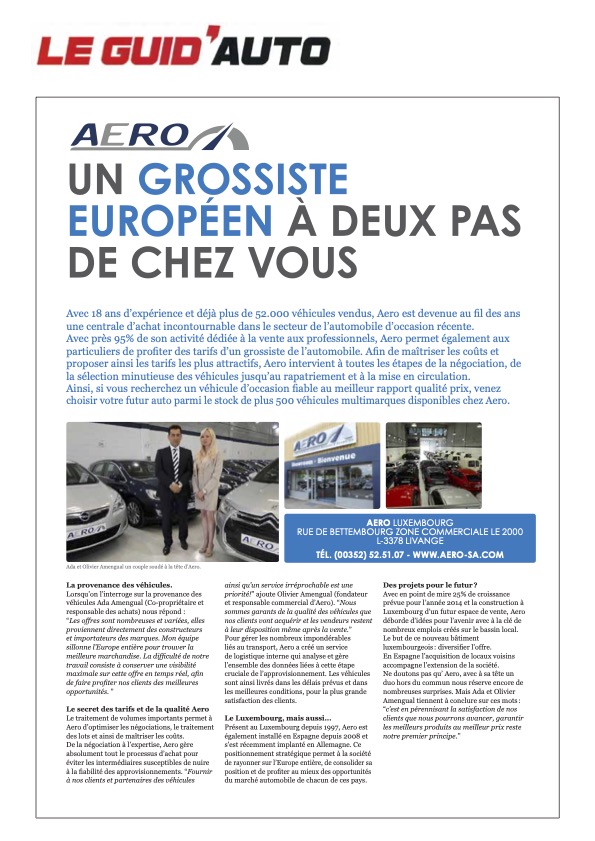 Le Guid'Auto: Un grossite Européen à deux pas de chez vous